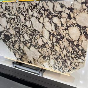 현대 이탈리아 Calacatta Viola 대리석 실내 벽 및 바닥 타일 새로운 광택 보라색 오렌지 큰 석판 방수 1 년 보증 - Product Image 1