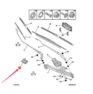 Capteur de pluie OE 6405P6 9656957980 pour Peugeot 1007 206 206 207 pour Citroen C2 C3 <span class=keywords><strong>Pluriel</strong></span> A42 - Product Image 6