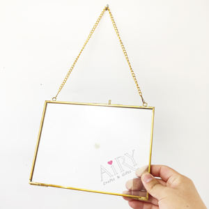 Airy Artisan Brass Eco-Friendly <strong>Photo</strong> <strong>Frames</strong> Heirloom Wedding Display Geometric Glass Pressed Flower Birthday Party Mother's Day - Product Image 4
