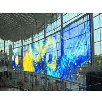 Écran LED transparent à 86 %, mur d'affichage en verre, P3.91, publicité intérieure