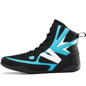 Chaussures de boxe montantes en maille respirante à lacets pour l'entraînement, le combat et la gym - Product Image 5