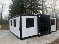 Maison mobile de luxe modulaire pliable et étanche de 20 pieds ou 40 pieds, conteneur extensible avec 2 à 4 chambres et salon