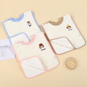 Baberos de lana coral Carlota con diseño bordado para bebés y niños pequeños, baberos impermeables con estampados de princesas y príncipes - Product Image 3