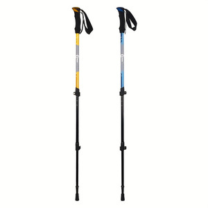 Bastón de Senderismo Telescópico de Aleación de Aluminio con Mango de EVA, Punta de Goma Antideslizante, 3 Secciones, Longitud Ajustable para Exteriores - Product Image 1