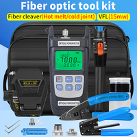 Kit d'outils fibre optique à bon prix AUA-6C, cisaille à fibre, puissancemètre optique, localisateur visuel de défauts 15mW, OPM VFL, kit d'outils fibre optique FTTH