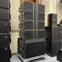 Système de sonorisation PA LA-210 avec deux enceintes line array de 10 pouces et un caisson de basses actif de 18 pouces