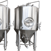 Fermenteur Unitank Conique en Acier Inoxydable pour Refroidissement à l'Eau, 1000L 2000L 3000L