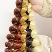 Extensions de cheveux synthétiques en spirale bouclée de 14 pouces, style bob soyeux, boucles françaises, coiffures bohèmes, tresses, queue de cheval, vague lâche, crochet en vrac
