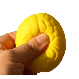 Whole Sell Squeeze Brain Shaped Stress Reliever Balls Anti Stress Ball PU Foam Squeeze Ball Toys