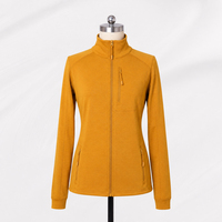 Veste polaire zippée intégrale pour femme en 50 % laine mérinos 235 g/m² pour la randonnée en extérieur, couche intermédiaire, personnalisable OEM