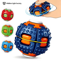 Balle anti-stress rotative 3D en plastique, jouet promotionnel à double mode (Presser et Tourner) pour soulager le stress et stimuler les doigts
