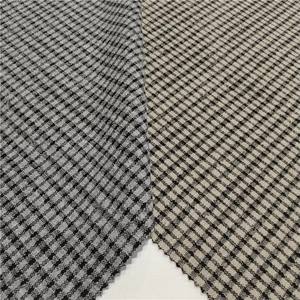 <span class=keywords><strong>Tela</strong></span> Jacquard de Tweed a Cuadros de 400GSM, 76% Poliéster, 21% <span class=keywords><strong>Rayón</strong></span>, 3% Spandex, Diseño Personalizado de Fábrica, Tejido Pesado para Abrigos, Vestidos y Bolsos - Product Image 4