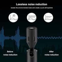PULUZ Prise USB-C / Type-C Microphone réglable à condensateur omnidirectionnel pour téléphone portable