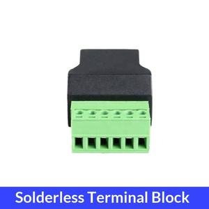 موصل شبكة RJ12 6P6C أنثى إلى محول طرفي لولبي <span class=keywords><strong>6</strong></span> سنون بدون لحام، موزع RJ12، متوفر بالجملة من المصنع - Product Image 4