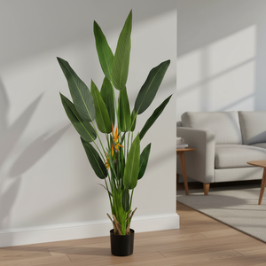 Plante artificielle de 180 cm, oiseau de paradis artificiel, faux bonsaï, verdure, <span class=keywords><strong>bananier</strong></span>, arbre artificiel pour la décoration de la maison et du jardin - Product Image 1