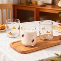 Verres Ortus Home Icon, gobelets à jus en verre à fusion à chaud, réutilisables, lavables au lave-vaisselle, portables, différentes couleurs pour des boissons créatives à la maison