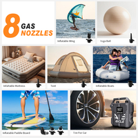 Pompe électrique Gicle haute pression 12V DC pour voiture, connecteur pour paddleboard, gonflage double étage 60 PSI avec arrêt automatique, pompe SUP