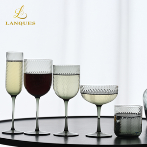 Verre à vin rouge et <span class=keywords><strong>blanc</strong></span> en cristal sans plomb, motif ondulé, soufflé à la main, design européen classique, idéal pour la maison et les réceptions <span class=keywords><strong>de</strong></span> mariage – Meilleure vente - Product Image 6