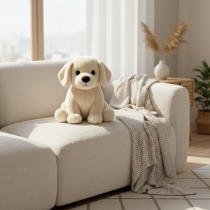Venta al por mayor directa <span class=keywords><strong>de</strong></span> fábrica: Peluche <span class=keywords><strong>de</strong></span> perro <span class=keywords><strong>de</strong></span> dibujos animados, cachorro <span class=keywords><strong>Labrador</strong></span> beige con relleno <span class=keywords><strong>de</strong></span> poliéster y algodón PP, bordado, regalo <span class=keywords><strong>de</strong></span> cumpleaños - Product Image 3
