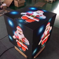 Écran LED Cube Magique P4 Pleine Couleur pour Intérieur, Mur Vidéo pour Magasin de Détail, Écran Publicitaire Extérieur, Écran LED Cube Magique