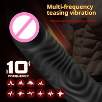 Realistischer Dildo-Vibrator - 10 Geschwindigkeiten Flüssiges Silikon Flexibel Wasserdicht Texturierte Haut Starker Saugnapf-Basis Sexspielzeug für Frauen