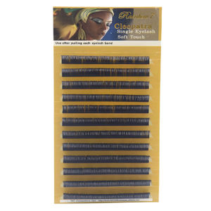 Extensions de cils en éventail faciles à poser, imperméables, artificielles, 0,03-0,07 mm, courbure J/C - Product Image 1