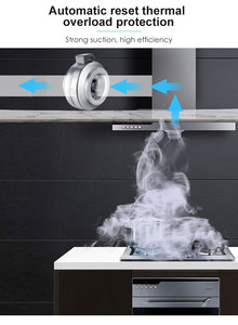 Ventilateur d'extraction OEM à faible bruit et économie d'énergie pour <span class=keywords><strong>cheminée</strong></span>, <span class=keywords><strong>conduit</strong></span> d'air, barbecue, fumoir, HVAC, 220V, 4, 6, 8, 10, 12 pouces, pour ventilation d'air frais - Product Image 6