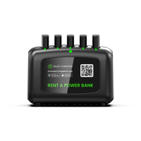 Banco de batería recargable portátil para publicidad de alquiler de 5 ranuras, estación para compartir