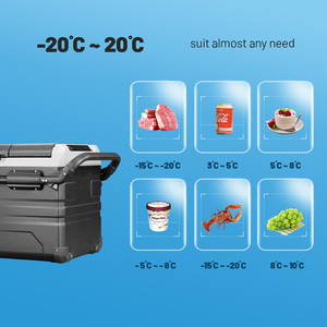 Refrigerador de doble zona portátil serie <span class=keywords><strong>TWW</strong></span>, refrigerador congelador, compresor de 12V, panel solar, compacto, compatible con barco y camping - Product Image 5