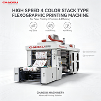 Machine d'impression flexographique automatique 4 couleurs de type empilable CX, fabriquée en Chine, pour sacs en papier et en plastique
