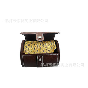 Tie box, home goods, PU leather tie gift box, multi-functional cylindrical storage box, customizable logo. - Product Image 3