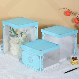 Boîtes de présentation en plastique PET recyclé transparentes de 4, 6, 8, 9 et 10 pouces avec couvercles en dôme pour gâteaux - Product Image 4