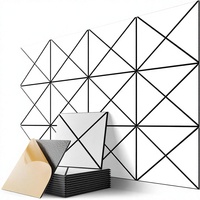 Commande en gros de panneaux acoustiques en mousse écologique insonorisants autocollants modernes X-Line 12" x 12" x 0,4" pour les murs de la maison et du bureau