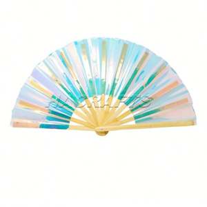 Abanico de Mano de PVC Ecológico Personalizado, Diseño Tradicional de Bambú, Decoración Clásica para el Hogar, para el Año Nuevo Chino - Product Image 1