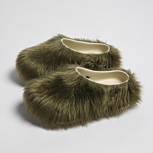 New Winter Trend Thick Designer Women Faux Fur Slippers <b>Soft</b> Fluffy Fur Slippers Furry Snow Luxury Brand <b>Shoes</b> for Women - Product Image 6