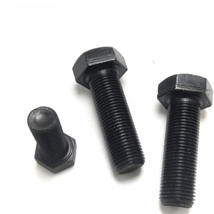Tornillos y Tuercas DIN 933 <span class=keywords><strong>M6</strong></span>, M10, M12, M13, Tornillos Hexagonales de Acero al Carbono Negro de 18 x 80 mm, Grado 8.8 - Product Image 2