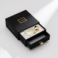 Emballage de boîte de parfum cosmétique en carton de luxe à impression personnalisée Flacon de parfum en verre vide de 50ml avec boîte Emballage magnétique