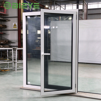 Porte à battant en aluminium à rupture de pont thermique résistante aux UV, cadre thermolaqué pour une utilisation en extérieur à long terme