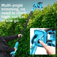 Taille-haie et tondeuse à gazon sans fil sur batterie lithium, avec perche longue pour branches hautes, usage domestique, rechargeable, fabriqué en Chine