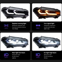 Juego de Faros Delanteros Súper Brillantes de 12V 6000K para BMW X5 F15 2014-2018, Carcasa de ABS Resistente a la Decoloración, Instalación Plug+Play