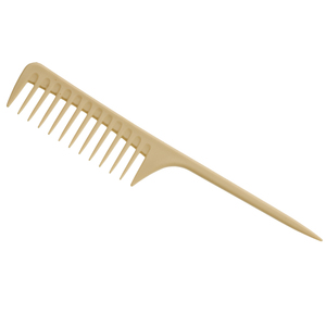 <strong>Customizable</strong> Logo Yellow Bone Tail <strong>Comb</strong> Plastic Rat Tail <strong>Comb</strong> Bulk Hair Styling <strong>Comb</strong> - Product Image 1