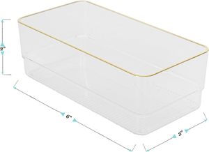 Wholesale Price Rectangle Clear PET <b>Plastic</b> Storage Containers <b>Box</b> 6-10L Capacity Desktop Organizer Drawer Set - Product Image 4