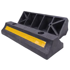 Rubber parking barrier stop reverse locator prevents the vehicle from further moving forward