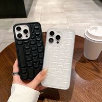 Coque de téléphone à motif clavier compatible avec iPhone 16 Pro, coque de protection souple antichoc pour Apple 11/15 Find X9s Pro