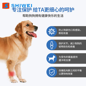 Shiwei Dog <b>Knee</b> Brace Sml Nylon Joint Support <b>Protector</b> For Running Pets Black - Product Image 4