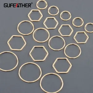 M1136 Wholesale Multi Shape 18K Gold Plated Connectors Rings For Jewelry Making Accessories 20pcs/lot
