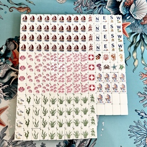 Jeu <span class=keywords><strong>de</strong></span> Mahjong Sirène - Design Océanique Personnalisé avec Créatures Marines, Tuiles en Acrylique Premium pour le Plaisir en Famille, Cadeau Unique pour Soirée Jeu - Product Image 5