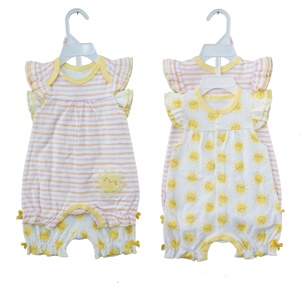 Prodotti per bambini vendita calda 2023 vestiti per neonata 612 <span class=keywords><strong>mesi</strong></span> pagliaccetti a maniche corte stampati con pagliaccetti per bambini painted set <span class=keywords><strong>2</strong></span> pk - Product Image 3