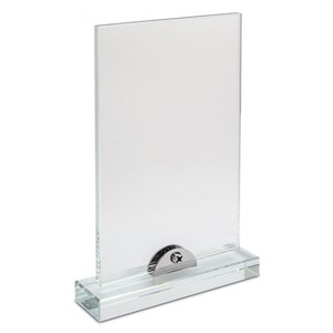 Verre rectangulaire 180x120x8mm avec base pour trophées, médailles et plaques - Product Image 2