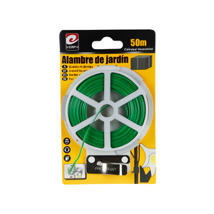 Fil de ligature de jardin Erpsl 50m vert, boîte de 12 pièces, qualité industrielle pour le soutien des plantes - Product Image 2